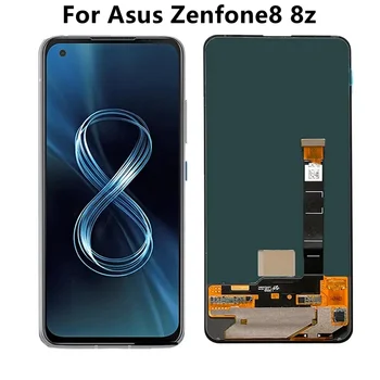 Super AMOLED Para Asus Zenfone8 8z ZS590KS -2A007EU I006D Tela de LCD de Painel de Toque Digitador Para Zenfone 8 Flip ZS672KS I004D LCD