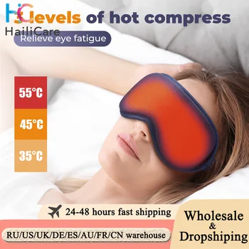 3D Vapor de Dormir Máscara de Aquecimento Olhos Máscara de Aliviar a Fadiga Ocular Electric Eye Massager de Dormir Ajuda Sombra de olhos Vendados Melhorar o Sono