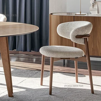 Nordic Sólidos de Madeira, Cadeiras de Jantar Para a Cozinha Cadeira de luz Moderna de Luxo Designer de Tecido para cadeira de Sala de Jantar Conjuntos de Mobiliário de Casa de Z