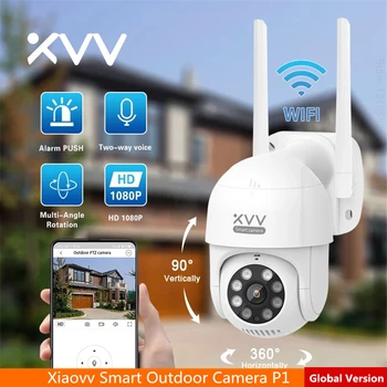 (Versão Global) Xiaovv Smart Câmera ao ar livre P1 2K 1296P 270° PTZ Girar do WiFi do IP Câmeras à prova d'água IP65 de Segurança Smart Home
