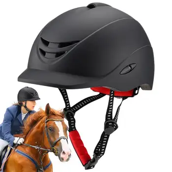 Capacete equestre Unisex Clássico Capacete de Equitação do Cavalo Cavalo Equipamento Capacete de Ciclismo capas de Proteção 52-62 cm Ajustável
