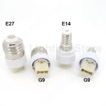 E27 E14 conduziu a lâmpada G9 Suporte da lâmpada Conversor de Tomada de Conversão de luz, Lâmpada E14-G9 E27-G9 da Base de dados de suporte tipo de Placa à prova de Fogo v