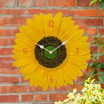 Resina de Girassol Relógio Parede Decorativo Multifuncional Relógio de Tempo Enfeite para a Casa o Quarto do Dormitório da Decoração do Partido