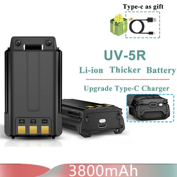 UV-5R mais grosso Tipo de Bateria-Carregador C 3800mAh ShiQun BL-5 Para Walkie Talkie Rádio UV-5RA UV-5RE BF-F8 BF-F8HP GT-5R BF-F9 UV-5X3
