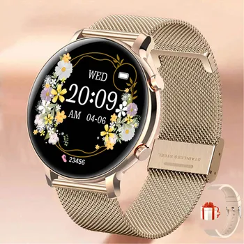 2023 Nova Chamada Bluetooth Mulheres Inteligentes Relógio Personalizado de Discagem Moda Pulseira de Esporte Fitness Tracker ECG+PPG Smartwatch Para Android IOS