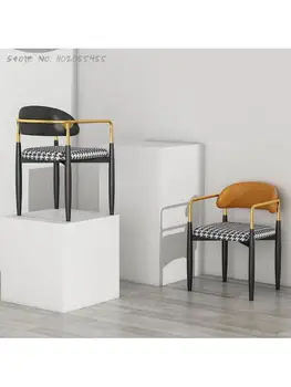 O Nordic Light Luxo Cadeira De Jantar Moderna Cadeira Simples De Fezes De Volta Para Casa Secretária Cadeira De Maquiagem Cadeira De Lazer Poltrona