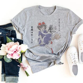 Serviço de entregas da Kiki mulheres mais engraçado verão Japonês t-shirts menina de anime Japonês de roupas de grife