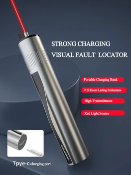 Nova bateria de lítio FTTH Visual Fault Locator 15 KM 20 KM 30 KM recarregável fonte de laser VFL